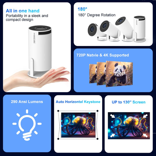 Mini projecteur 4K videoprojecteur